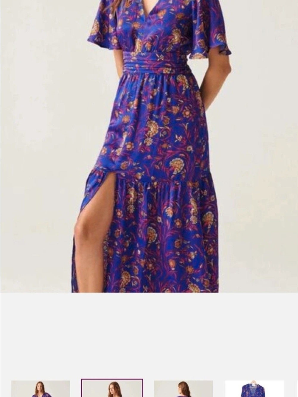 Ba&sh Maxi Dress  Purple Floral